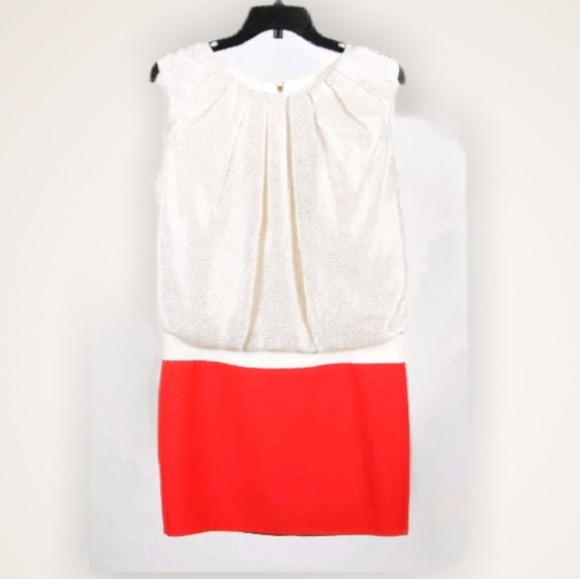 MAJE LAURELINE METALLIC COLORBLOCK DRESS 38/M - Picture 4 of 13